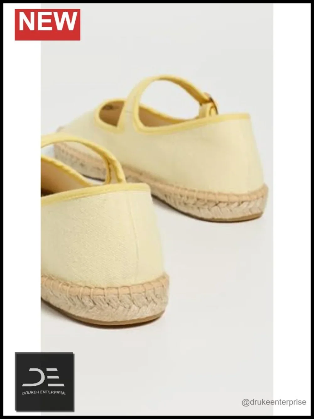 Mary Jane Espadrille Flats, Cotton Canvas, Round Toe, Pull-On, Breathable,